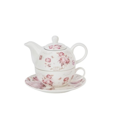 Filiżanka z dzbankiem z zaparzaczem ze stali nierdzewnej SECESJA