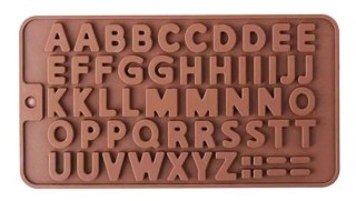 Forma silikonowa na czekoladki żelowe foremka literki XJ4343
