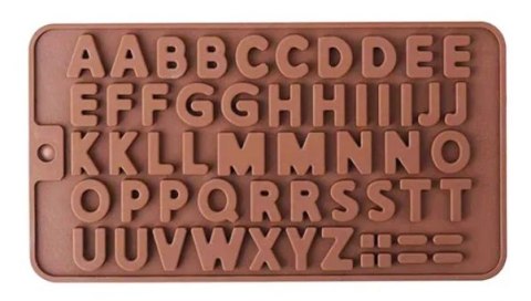 Forma silikonowa na czekoladki żelowe foremka literki XJ4343