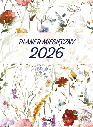 Kalendarz planer miesięczny duży 2026 A4