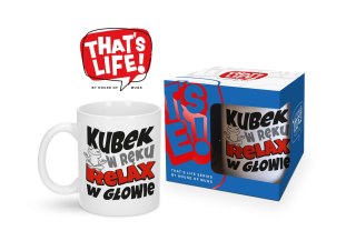 Kubek 300ml THAT'S LIFE Kubek w ręku relax w głowie