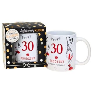 Kubek na 30 urodziny dla kobiety (czerwony) 3309-UR16-30