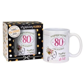 Kubek na 80 urodziny dla kobiety (rower) 3309-UR19-80