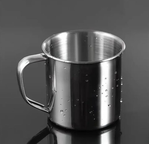 Kubek stalowy 12cm z uchem 1,15l XJ4971
