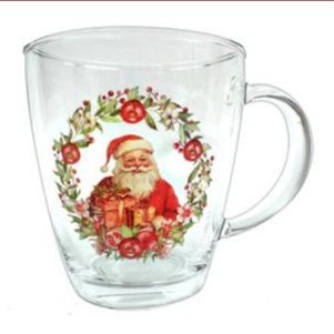 Kubek szklany 330 ml świąteczny