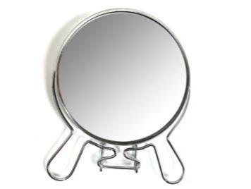 Lusterko kosmetyczne dwustronne powiększające do makijażu stojące 5"