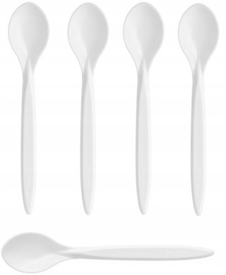 Łyżeczki plastikowe premium białe do kawy 100szt.