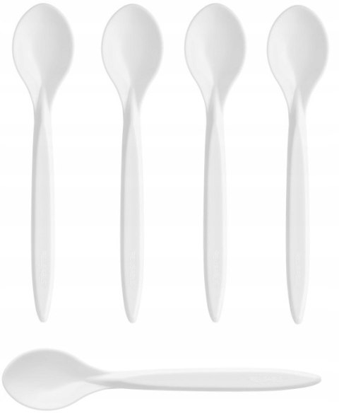 Łyżeczki plastikowe premium białe do kawy 100szt.