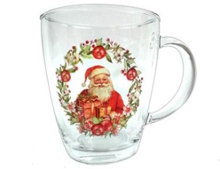 Naczynie szklanka świąteczna 330ml MIKOŁAJ