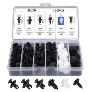 Spinki klipsy samochodowe do tapicerki 100szt. XJ5176