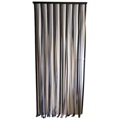Zasłona do drzwi paski foliowe szare 100 x 200cm DI1623