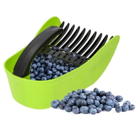 Zbieraczka do drobnych owoców, zielona, z tworzywa