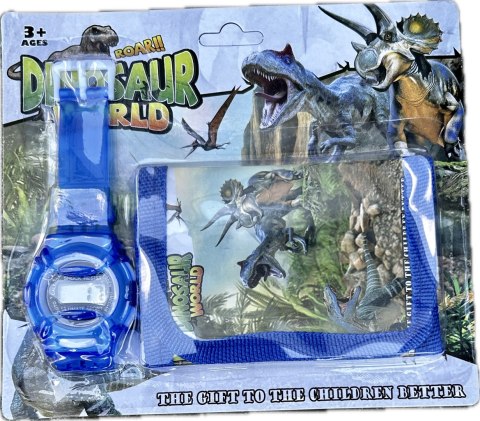 Zestaw portfel + zegarek 17 x 15cm Dinozaury