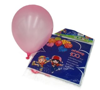 Balony gumowe różowe 15 x 20 cm - 100szt.