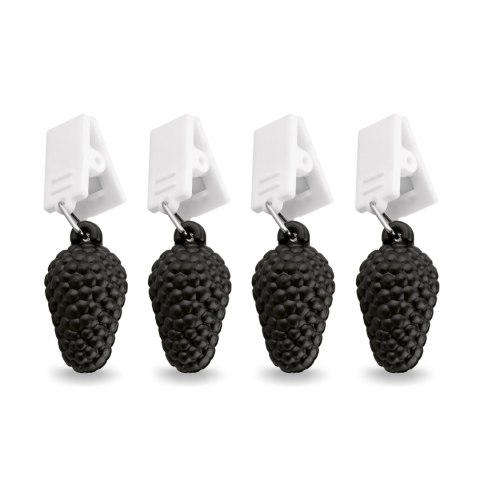 Dyskretne i wyposażone w praktyczne klipsy ciężarki do obrusu 4szt.