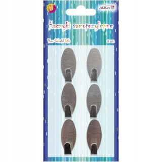 Haczyki samoprzylepne metalowe 1,5 x 3,5cm 6 szt. PH-2860