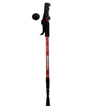 Kij do chodzenia NORDIC WALKIG trekkingowy teleskopowy 65-110 cm CZERWONY NRD-102