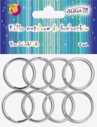 Kółka metalowe do breloczków 3cm 8szt. | PH-6331