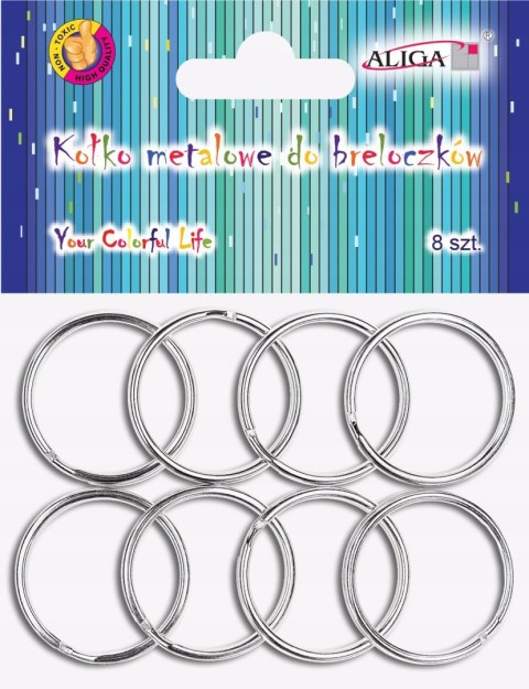 Kółka metalowe do breloczków 3cm 8szt. | PH-6331