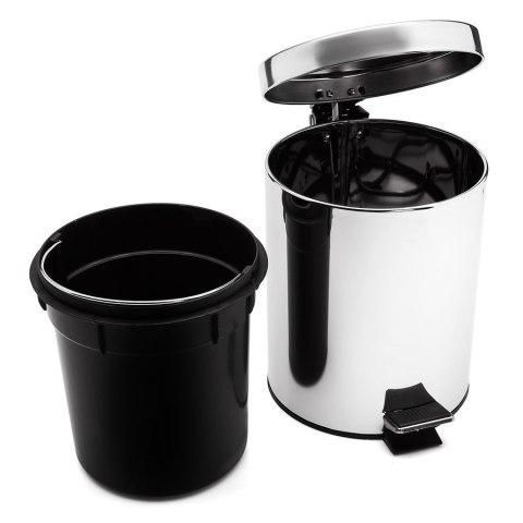 Kosz na śmieci nierdzewny z pedałem 5 l