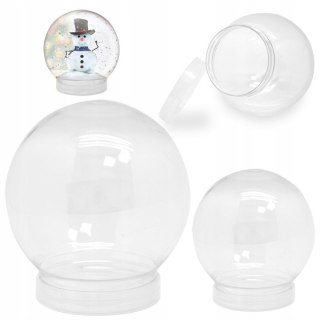 Kule akrylowe przeźroczyste z podstawką 2 szt 8cm 14cm kula plastikowa ABS-1847