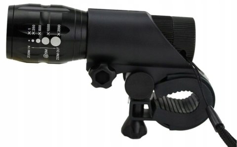 Lampka rowerowa oświetlenie rowerowe led + uchwyt XJ3861