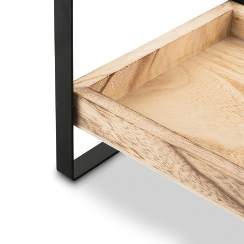 Mały regał z dwoma półkami z drewna paulownia - półki do kuchni i nie tylko 2-poziomy 34 x 18 x 34 cm