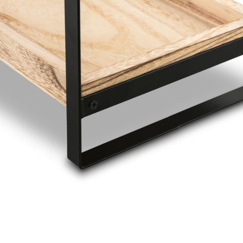 Mały regał z dwoma półkami z drewna paulownia - półki do kuchni i nie tylko 2-poziomy 34 x 18 x 34 cm