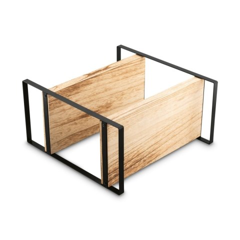 Mały regał z dwoma półkami z drewna paulownia - półki do kuchni i nie tylko 2-poziomy 34 x 18 x 34 cm