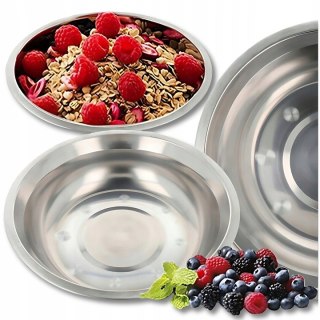 Miska metalowa gastronomiczna na sałatkę owoce 23cm 1006