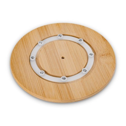 Okrągła deska do przystawek pizzy lub ciasta do serwowania obrotowa bambusowa 35 x 2,5 cm