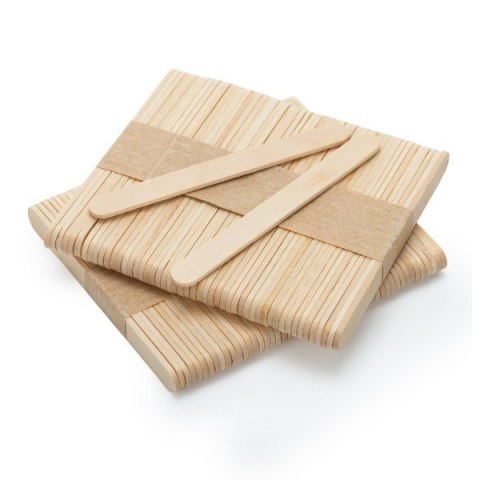 Płaskie patyki do lodów drewniane 9,3 × 1 × 0,2 cm 50szt. 27-97