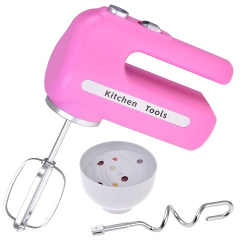 Różowy interaktywny mikser z dwoma końcówkami robot kuchenny + miska ZA5869