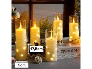 Świeczka led w obudowie z płomieniem - 17,5cm AEA-7067