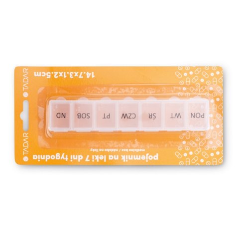 Tygodniowy pojemnik na tabletki z 7 przegródkami